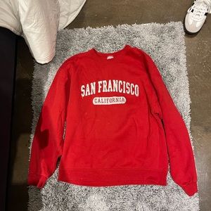 Red San Francisco crewneck